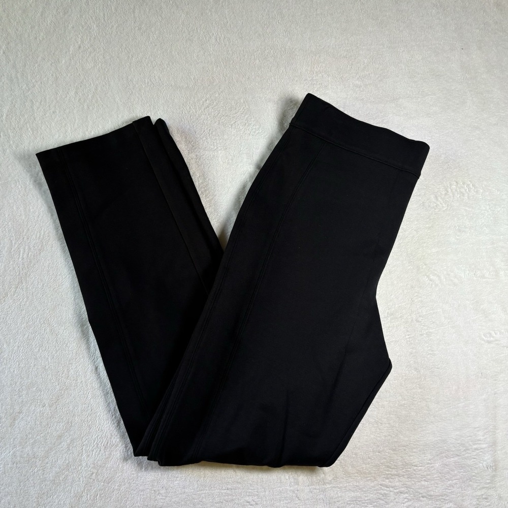 Spanx Women's Black Dress Pants Size L Straight Leg Stretch Preppy , Office